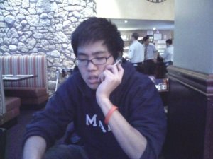 on the phone during the RWCNBA draft.  last pick of round 37, chosen right after ethan and jeremy. 